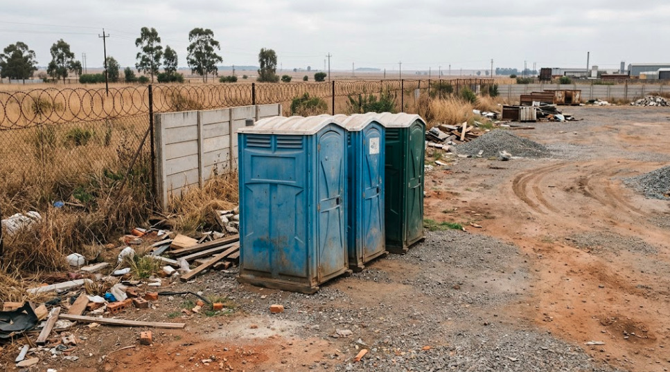 Portable sanitation rental for construction sites